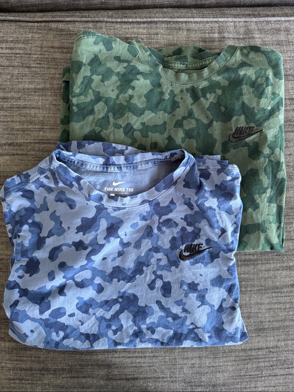 Nike Men's Short-Sleeve Camo Tee Duo in Blue and Green